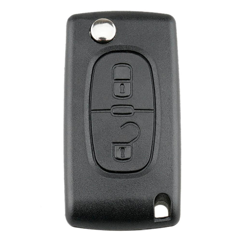 2 Buttons Flip Folding Remote Car Key Fob Case Blank Shell for Peugeot 207 307