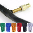 4pcs Presta to Shrader Bicycle Road Bike Valve Adapters Converters (Blue)