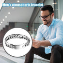 Fashion Chain Bracelet Punk Men Circle Bangles Streetwear Jewelry (Black)