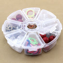 8 Slots Flower Shape Plastic Storage Jewelry Bead Box DIY Adjustable Case Newly