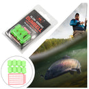 Sinking Artificial Soft Bait Dumbbell Fishing Lures w/ Stoppers Kit (Green)