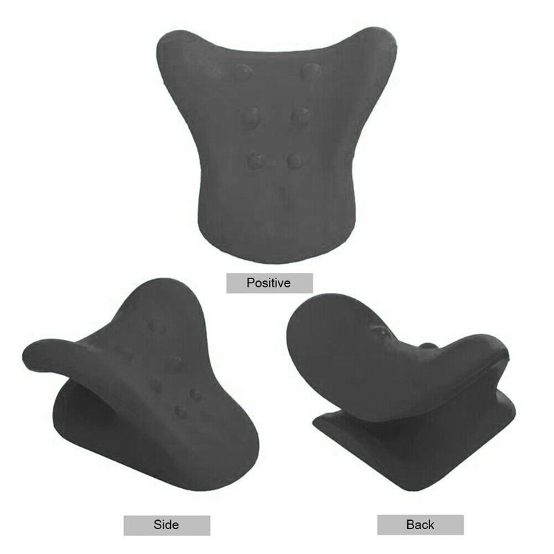 Muscle Relaxation Neck Stretcher Cervical Pillow for Pain Relief (Black) Newly