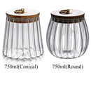 Bamboo Lid Preservation Food Storage Bottle Jar Can Borosilicate Glass