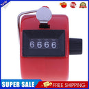 5pcs Clicker Counter 4 Digit Number Plastic Shell Hand Held(Red)