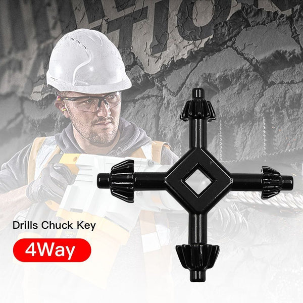 Drilling Combination Hand Tool Chuck Key 4 Way Drill Press Drill Chucks