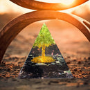 Crystal Energy Orgone Pyramid Mold Gather Wealth Prosperity Peridot Healing Gem