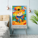 #A Full Drill Round Diamond Painting Farm Pumpkin Mosaic Kit Art Drawing Picture