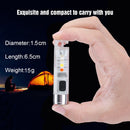 Mini LED Flashlight USB Fishing Camping Bicycle Light Emergency Keyring Torch