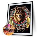 5D DIY Diamond Painting Dream Catcher Wolf Full Square Drill Mosaic Picture