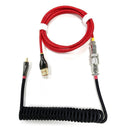 2pcs Mechanical Keyboard Cable Type-C USB Aviation Spring Wire(Red)