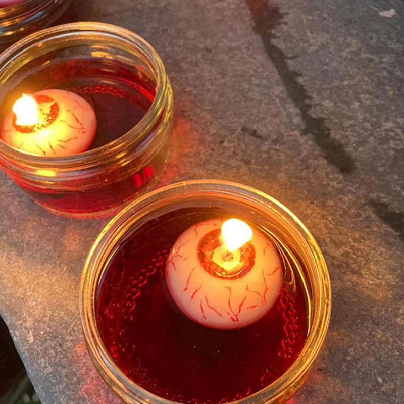 Floating Eyeball Candles for Halloween Holiday Table Home Party Decoration.