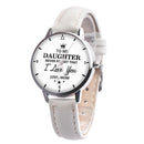 2pcs/set Girl Pendant Necklace Leather Band Watches Analog Women Quartz Watch