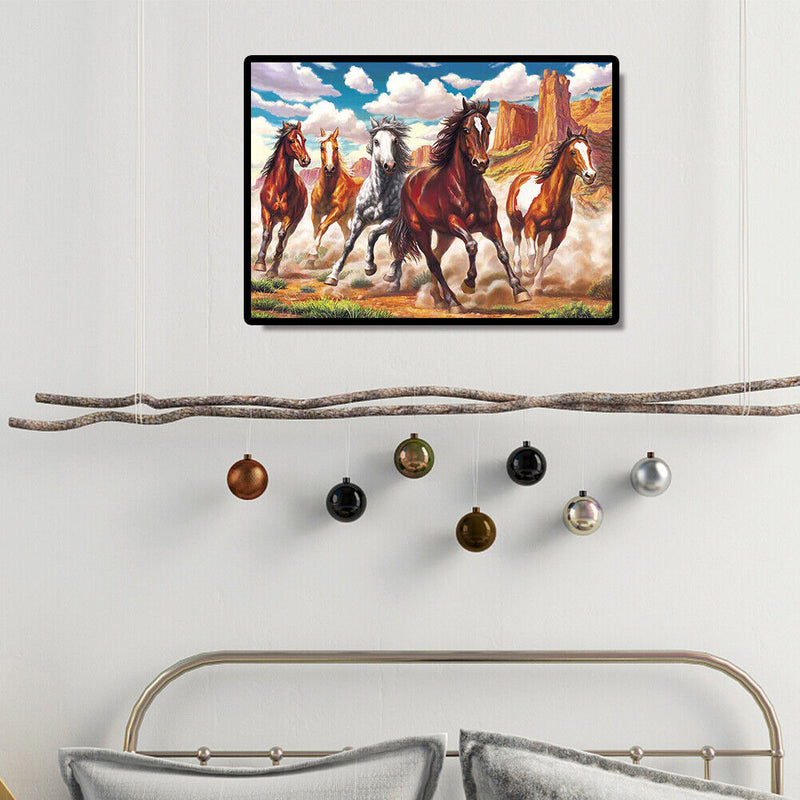 5D DIY Horse Diamond Painting Embroidery Full Round Drill Cross Stitch Mosaic