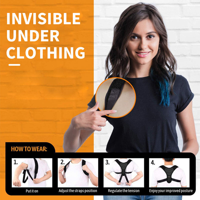 Men Women Clavicle & Back & Shoulder Pain Relief Brace Posture Concealer