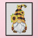 Part Counted 11CT Cross Stitch Kits DIY Sunflower Gnome Needlework Sets Gifts