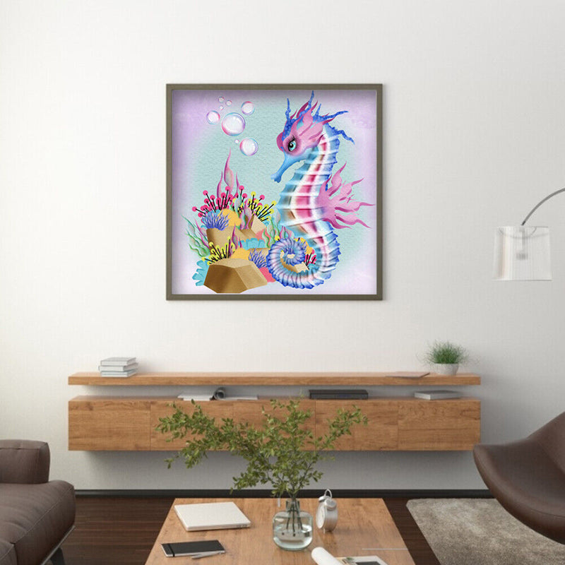 Diamond Painting 5D DIY Sea Horse Full Round Drill Rhinestone Picture Kit