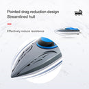 20km/h Waterproof RC Boat 2.4GHz High Speed Racing Ship for Kids (Blue D) Newly