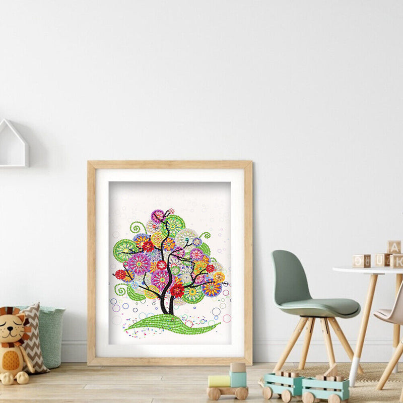DIY Part Special Shape Diamond Painting Kit 5D Colorful tree Drawing