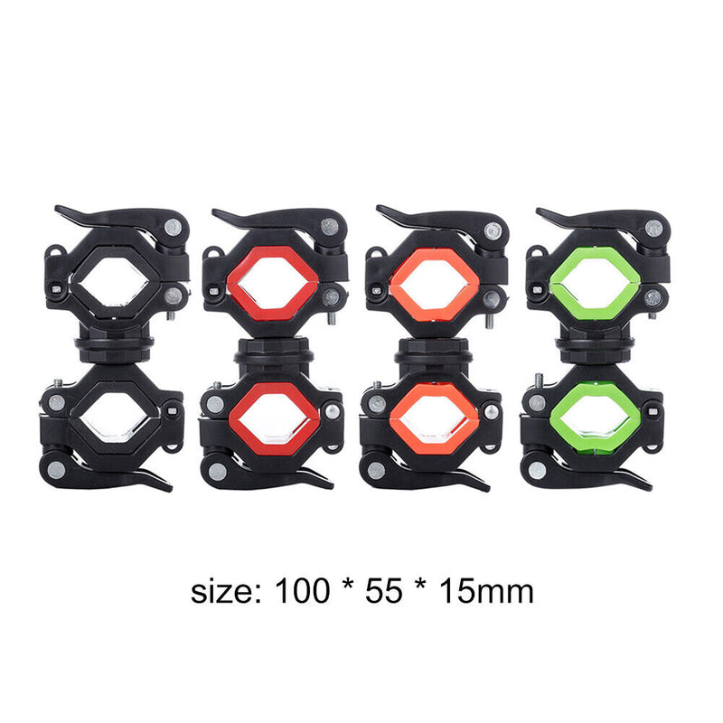 360 Degree Rotation Bike Flashlight Holder Bicycle Front Tail Light Clamp Cli