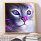 DIY Diamond Painting Purple Cat Full Round Drill Decor Art Picture for Home