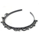 Punk Braided Hairband Headband Men Women Hoop Double Bangs Clip (Black)