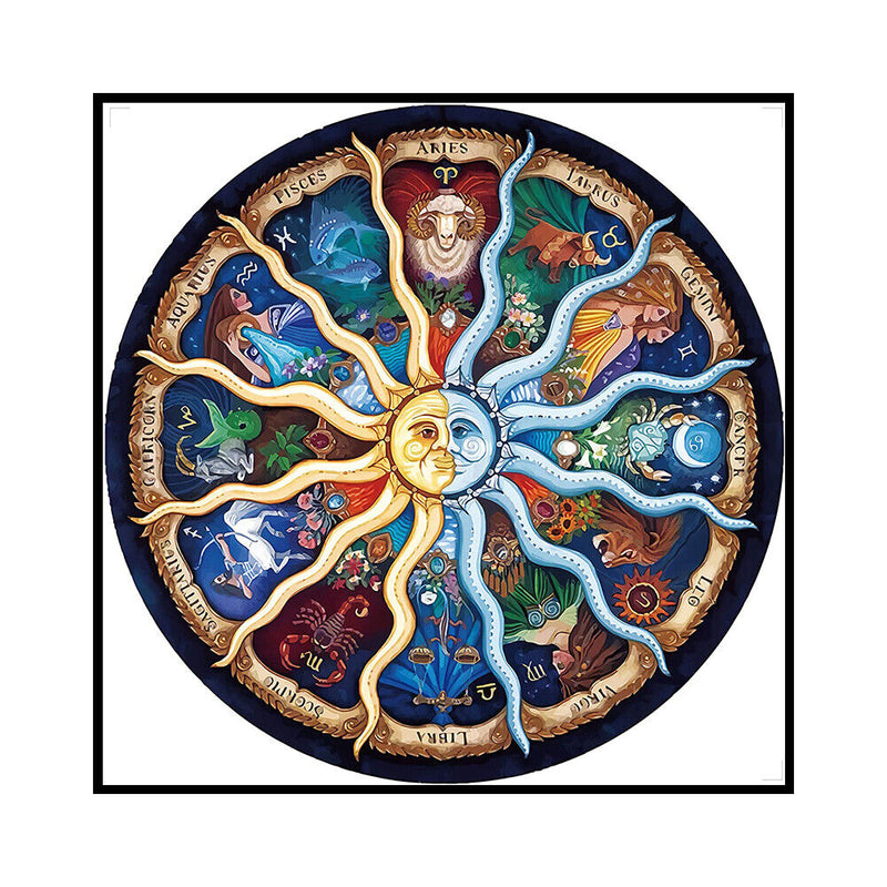 Partial Embroidery Sun Moon Constellation 11CT Stamped Canvas Cross Stitch Kits
