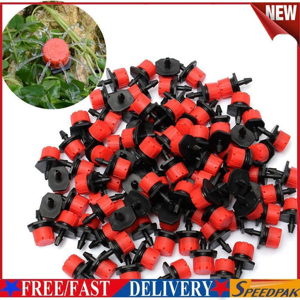100pcs Garden Hoses Flow Dripper Adjustable Irrigation Drip Head Gardening Tools