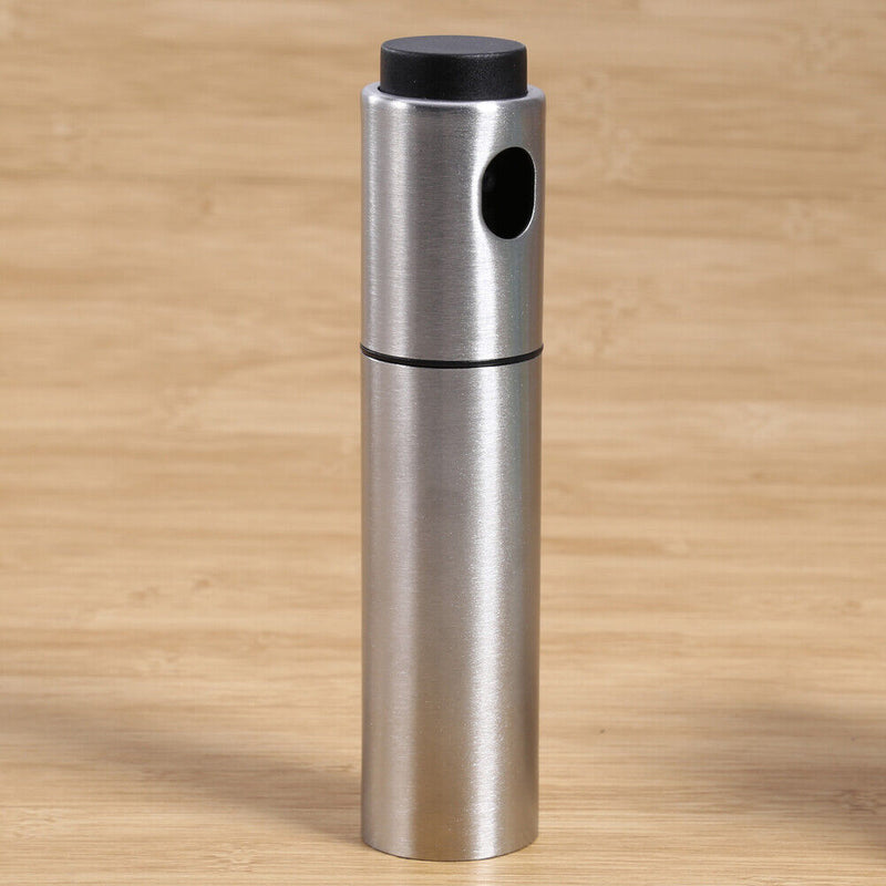 Stainless Steel Olive Oil Spray Bottle BBQ Baking Vinegar Gravy Dispenser