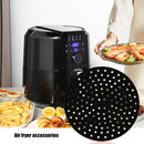 Air Fryer Liner Pad Silicone Baking Anti Slip Steamers Mats (Black 8in)