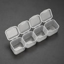 Matefielduk 4 Compartment Pill Box, Clear Faux Box