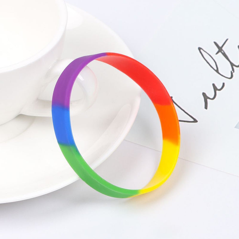 Women Man Jewelry Silicon Bracelet Couple Rainbow Lover Friendship Bracelets