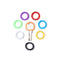 Elastic Silicone Topper Key Holder  Key Cap Covers  Keyring Rings  Key Case