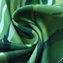 Plants Digital Print Sheer Doorway Short Kitchen Door Curtain Home Decor (B