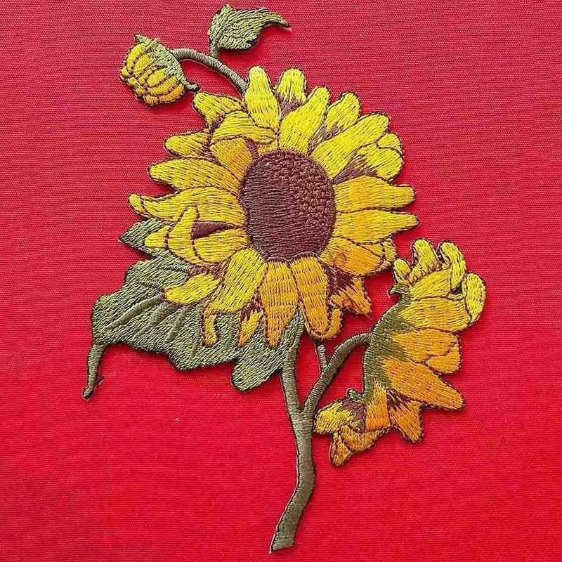 Sunflower Patch Cloth Bag Stickerei Applique Aufkleber X9I2 F0U9