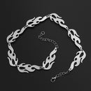 Trending Hip Hop Rock Jewelry Accessories Fire Flame Necklace Wave Sun Choker