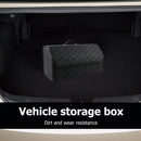 Car Trunk Organizer Multiuse Tools Storage Bag (Large Black+Black Line)