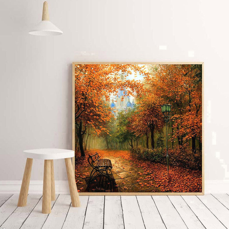 Autumn Maples 5D Full Round Drill Diamond Painting DIY Scenery Art Picture
