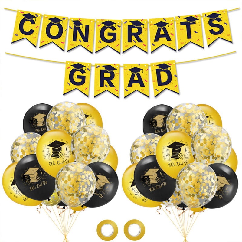 2022 Graduation Balloon Kit - Hanging Banner Grad Party Decorations (A) Newly