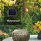 white LED Solar Powered Replacement Round LED Light Box Garden Outdoor Lighting