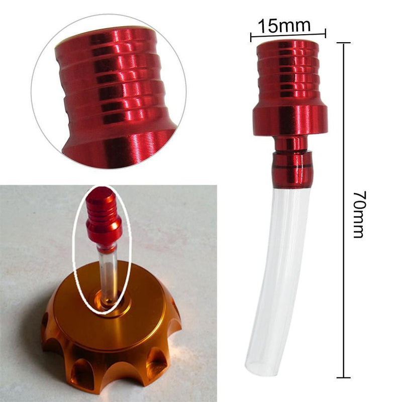 Motorcycle Gas Fuel Cap Valve Vent Breather Hose for ATV Dirt Bike(Red)