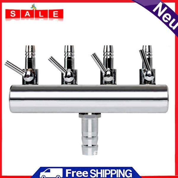 Stainless Steel Flow Splitter Distributor Aquarium Fish Tank Oxygen Inlet Pump