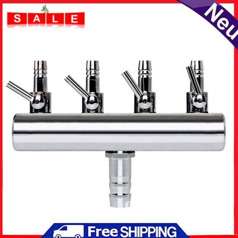 Stainless Steel Flow Splitter Distributor Aquarium Fish Tank Oxygen Inlet Pump
