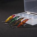 4pcs Minnow Fishing Lures Bait with Treble Hooks Wobblers Fishing Tackle Newly