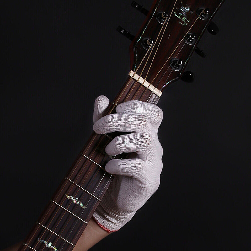 Anti-slip Nylon Gloves Guitar Bass Gloves Musical Instrument Practice Hand Co