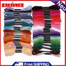 50 Colors Embroidery Thread Hand Cross Stitch Floss Strands Craft Clothing