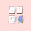 Clasp Denim Jackets Lapel Pin Letter Badge Enamel Pin Chemical Equation Brooch