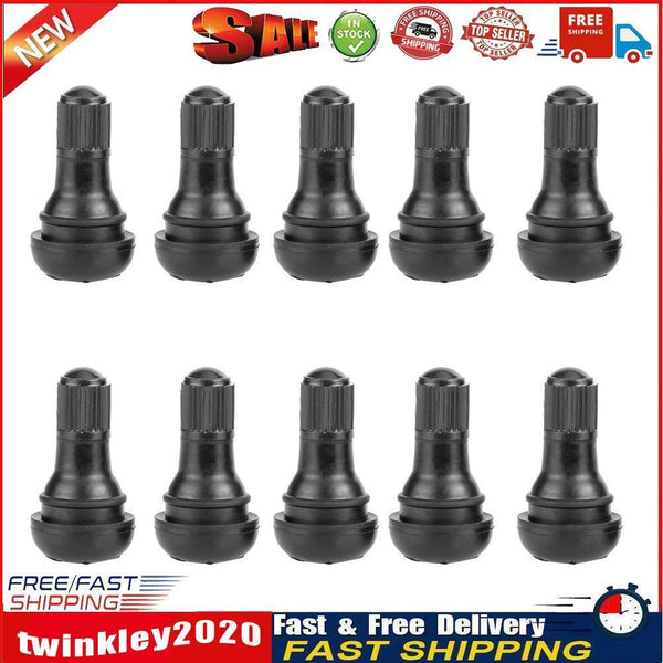 TR412 Snap-in Rubber Tubeless Tire Valve Stems for Car Motorcycle (10pcs) Newly