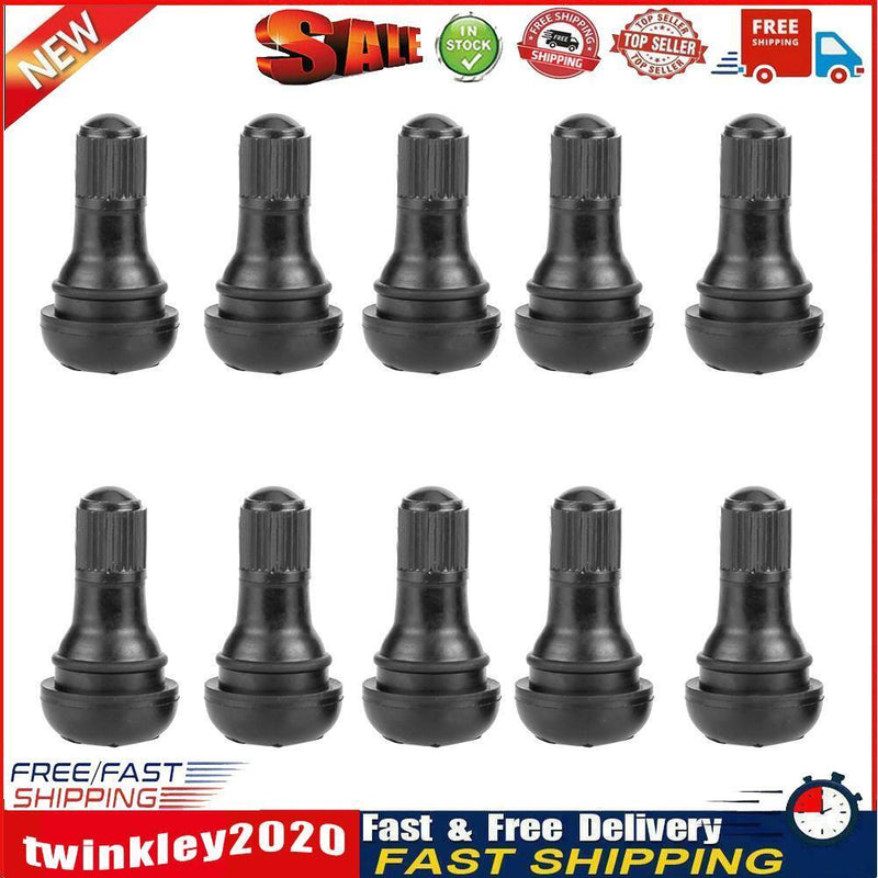 TR412 Snap-in Rubber Tubeless Tire Valve Stems for Car Motorcycle (10pcs) Newly