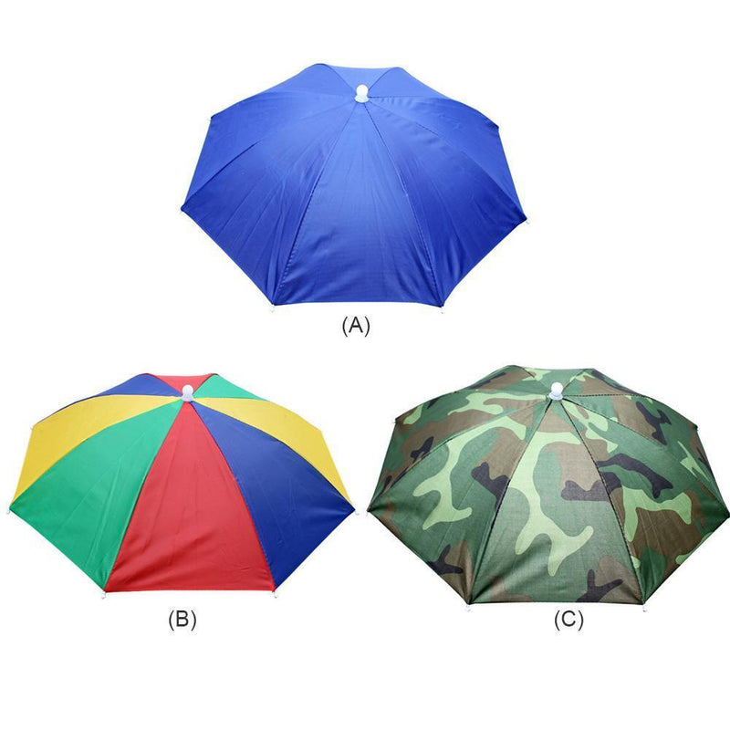 Foldable Umbrella Hat Outdoor Fishing Hiking Sun Shade Cap (Camo)
