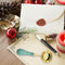 Sealing Wax Spoon Solid Wood Retro Wax Spoon Decorative Stamp Craft (Green)